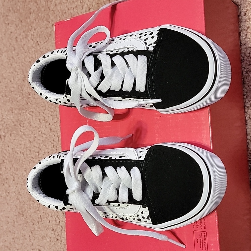 New Old Skool Dalmatian kids Vans